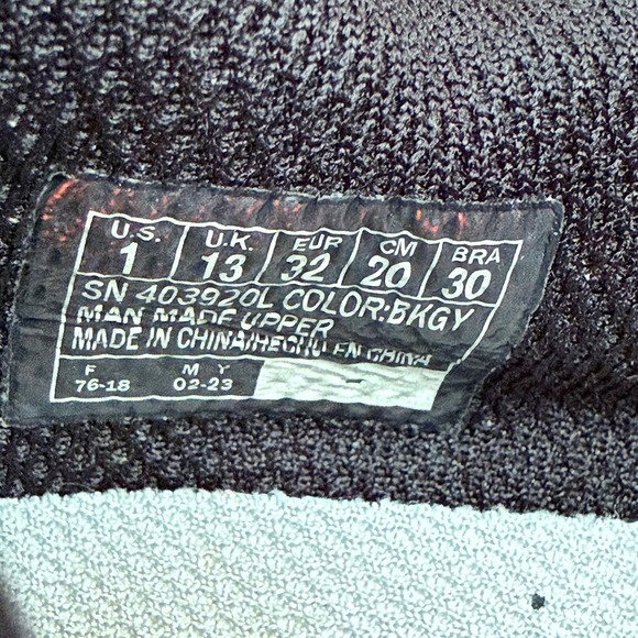 Skechers Microspec Max Kids Black Grey Size 1 US YouthSneakers 403920L - Picture 5 of 12